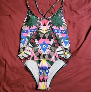 Aztec print swimsuit